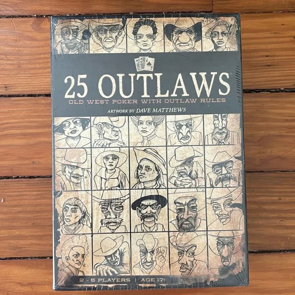 25 Outlaws Poker Game Art by Dave Mathews New Sealed